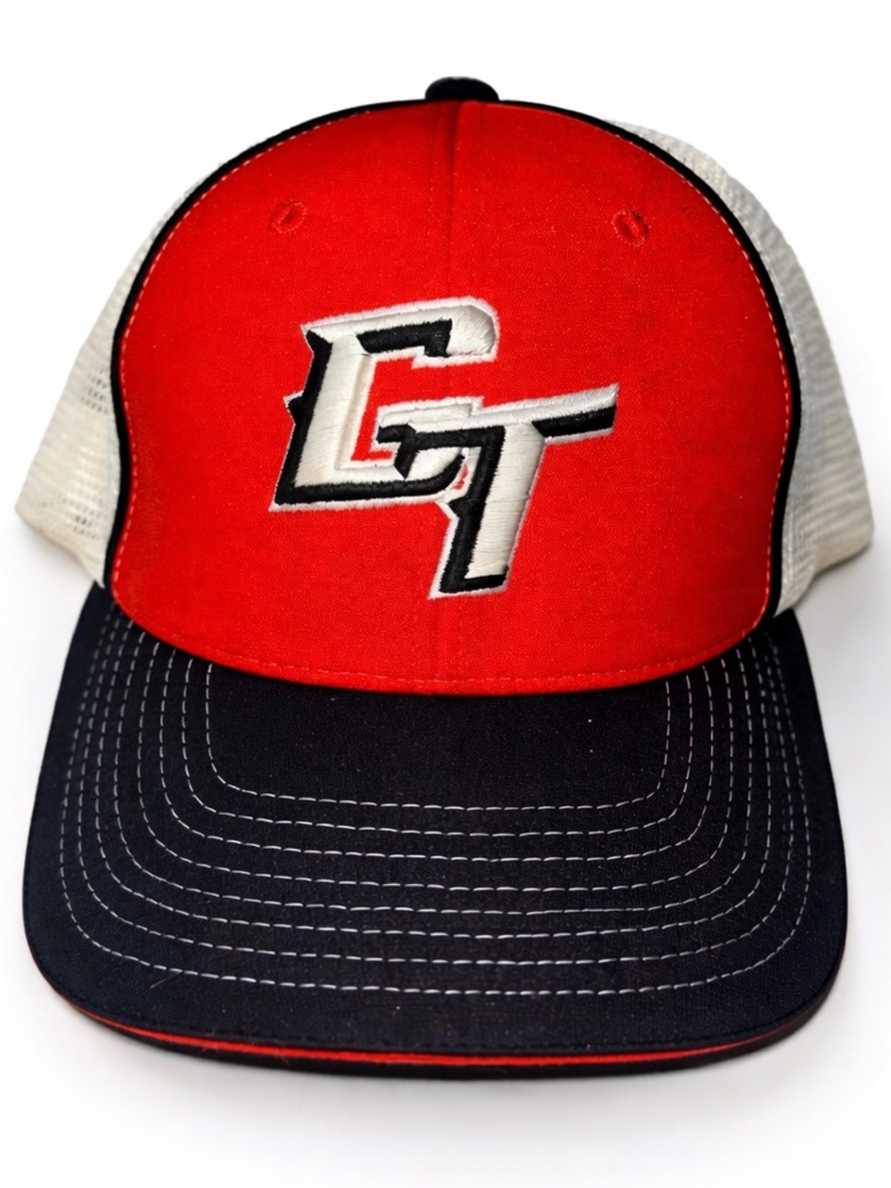 Richardson Red/Black/White "CT" Mesh Baseball Hat- S/M